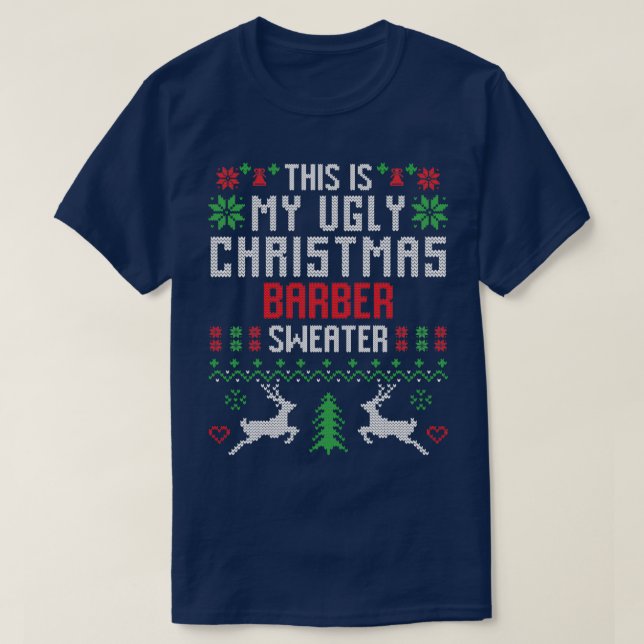 Este Es Mi Feo Navidad Barber Sweater (Diseño del anverso)