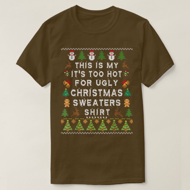 Este Es Mi Feo Navidad Sweaters Santa Hat Pine  (Diseño del anverso)