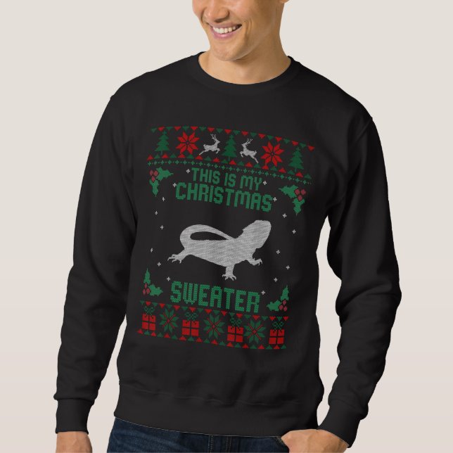 Este Es Mi Navidad El Dragón Con Cabeza De Suéter  (Anverso)