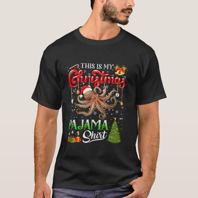 Este Es Mi Navidad Pajama Octopus Ugly Sweater A (Anverso)