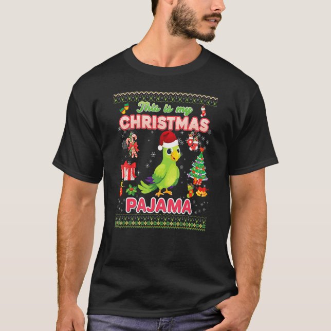 Este Es Mi Navidad Pajama Parrot Ugly Sweater M (Anverso)