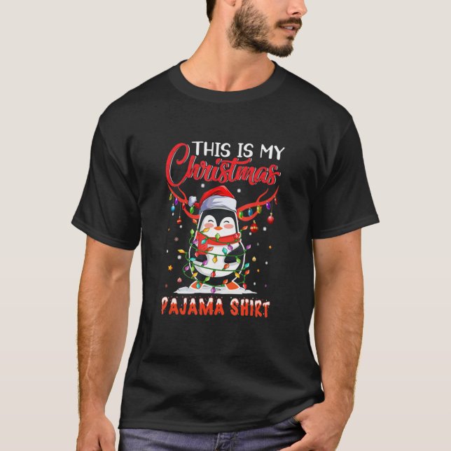 Este Es Mi Navidad Pajama Penguin Ugly Sweater (Anverso)