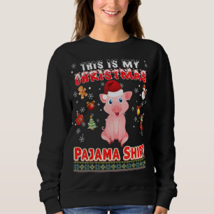 Este Es Mi Navidad Pajama Pig Ugly Sweater Merr