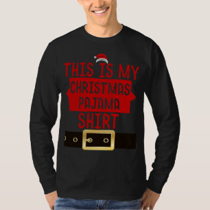 Este es mi Navidad Pajama PJ Top Santa Hat Sleep