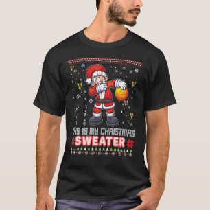 Este es mi Navidad Sweater Basketball Santa Elf