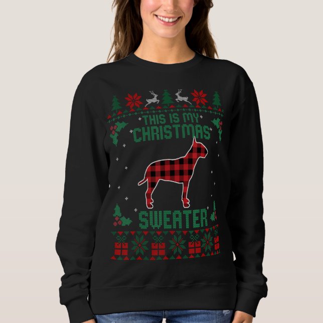Este Es Mi Navidad Sweater Bull Terriblemente Feo  (Anverso)