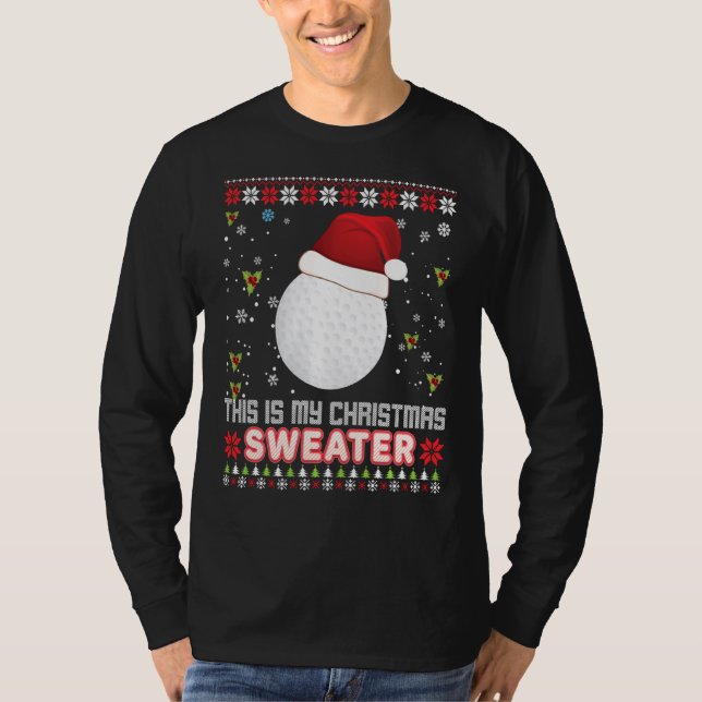 Este Es Mi Navidad Sweater Golf Santa Elf Ugly D (Anverso)