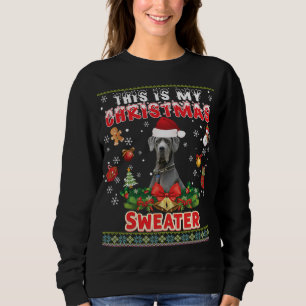 Este Es Mi Navidad Sweater Great Dane Perg Ugly M