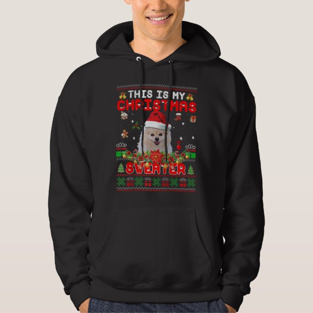 Este Es Mi Navidad Sweater Pomeranian Dog Ugly M (Anverso)