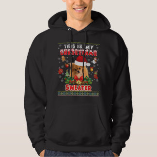 Este Es Mi Navidad Sweater Pomeranian Dog Ugly M