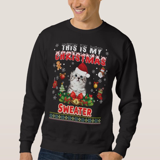 Este Es Mi Navidad Sweater Scotold Cat Ugl (Anverso)