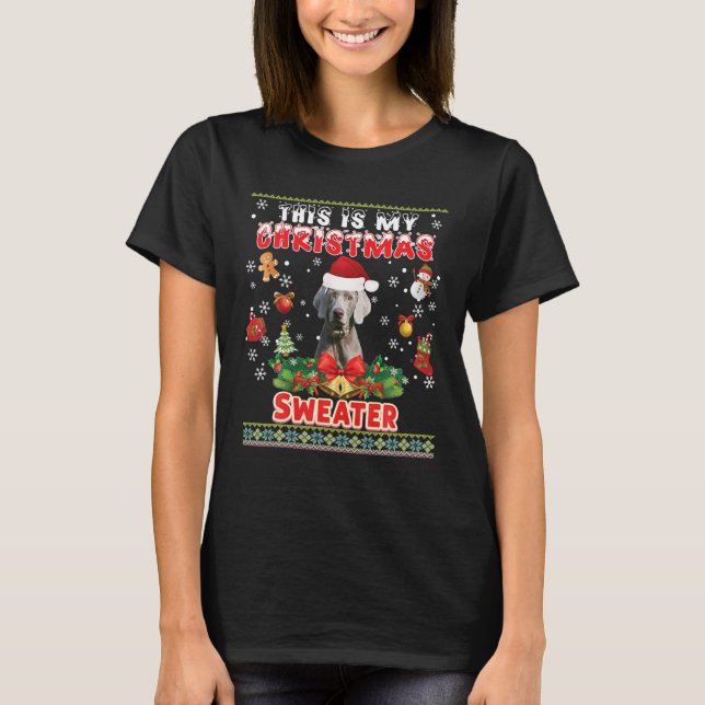 Este Es Mi Navidad Sweater Weimaraner Dog Ugly (Anverso)