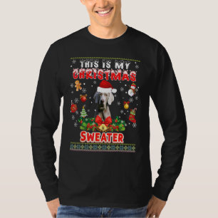 Este Es Mi Navidad Sweater Weimaraner Dog Ugly M