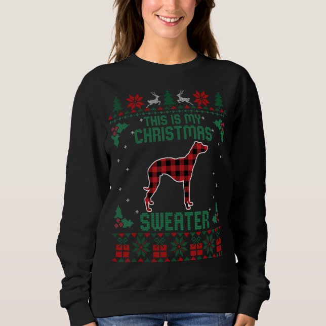 Este Es Mi Navidad Sweater Whippet Dog Ugly Xma (Anverso)