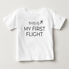 "Este es mi primer vuelo" Bebé Camisetas minimalis