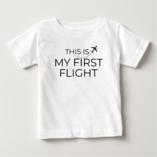 "Este es mi primer vuelo" Bebé Camisetas minimalis