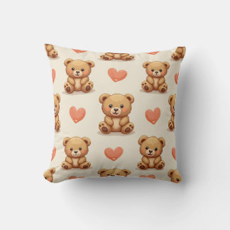 Este es un cojín adorable en forma de oso.