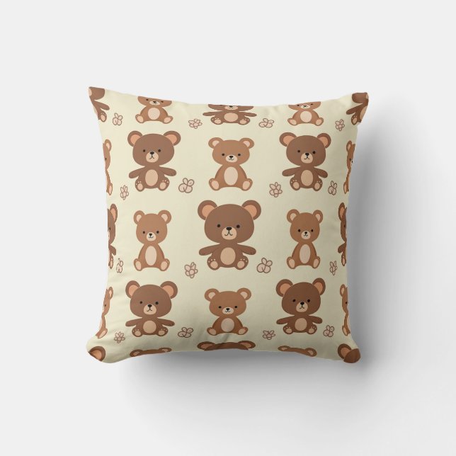 Este es un cojín de almohada para el oso. (Anverso)
