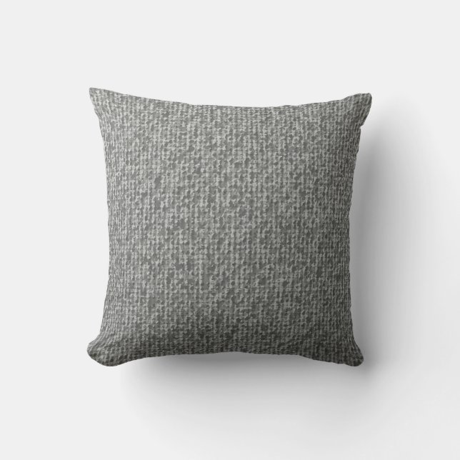 Este es un cojín de almohada para rayas grises. (Anverso)