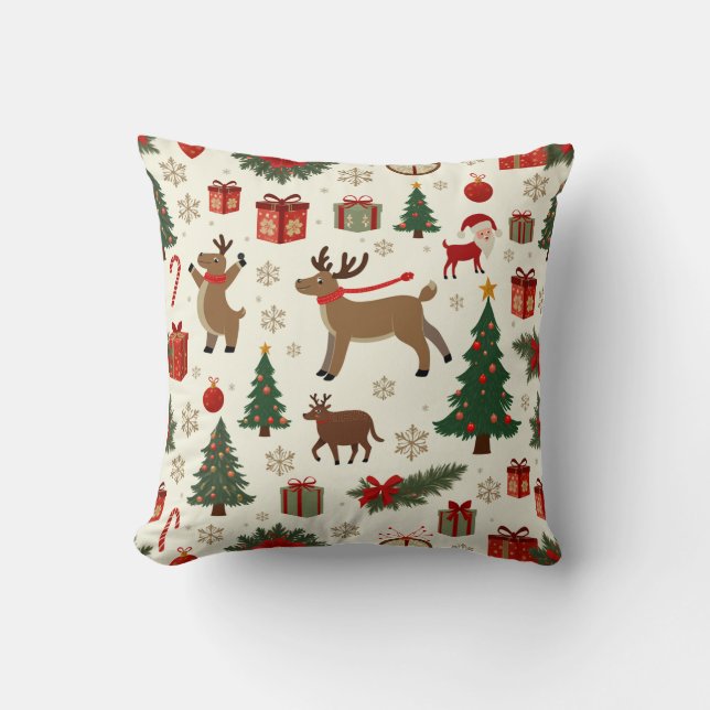 Este es un cojín de almohadas para los navidades. (Anverso)