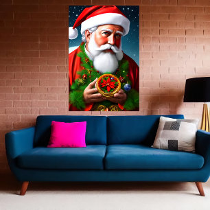 Este es un retrato de Santa Claus   Arte IA