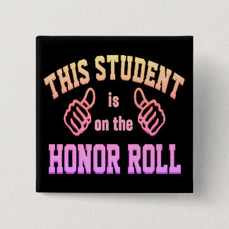 Este estudiante está en el botón Pinback de Rollo 