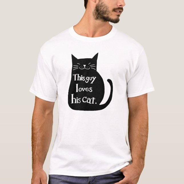 Este individuo ama su camiseta divertida del gato (Anverso)