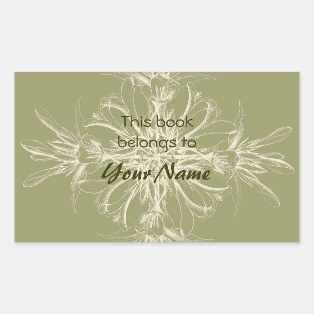 Este Libro Pertenece A Los Pegatinas De Flores (Anverso)