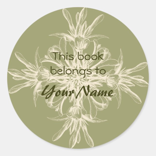 Este Libro Pertenece A Los Pegatinas De Flores (Anverso)