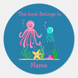 Este libro pertenece a.. Pegatina