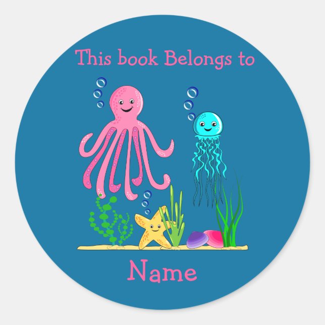 Este libro pertenece a.. Pegatina (Anverso)