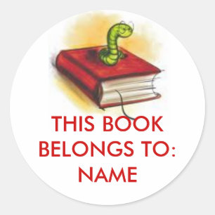Este Libro Pertenece A: Pegatina