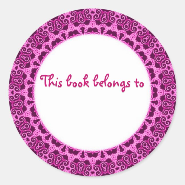 ESTE LIBRO PERTENECE A... pegatinas (Anverso)