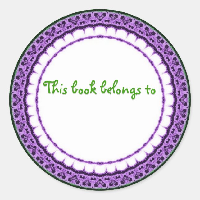 ESTE LIBRO PERTENECE A... pegatinas (Anverso)