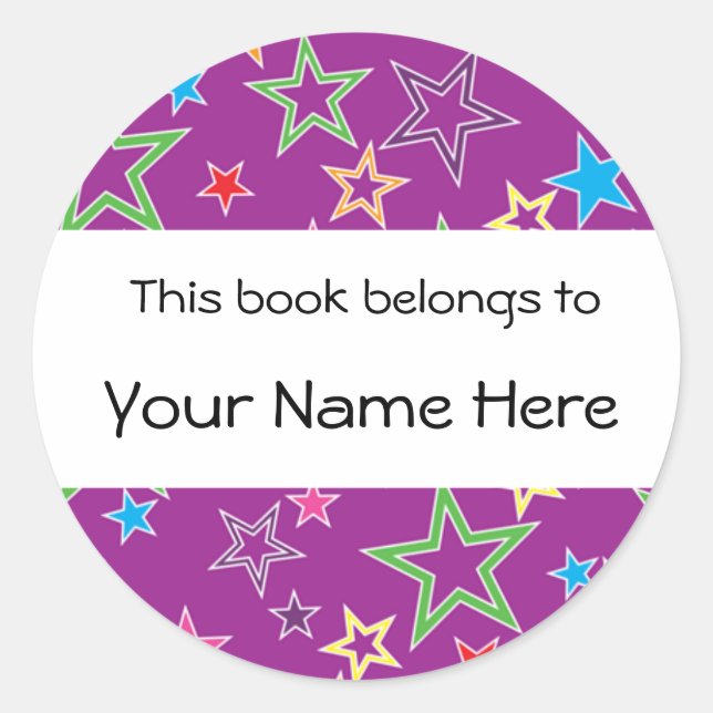 Este Libro Pertenece A Un Pegatina Personalizado (Anverso)