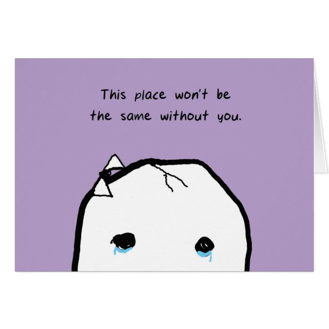 Este lugar no será igual sin usted tarjeta (Anverso (Horizontal))