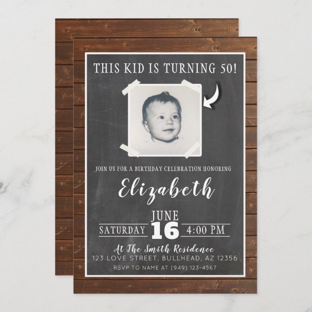 Este niño se está convirtiendo en una invitación p (Anverso / Reverso)