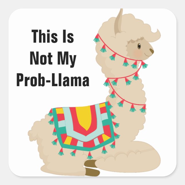 Este no es mi problema los Pegatinas de Llama (Anverso)