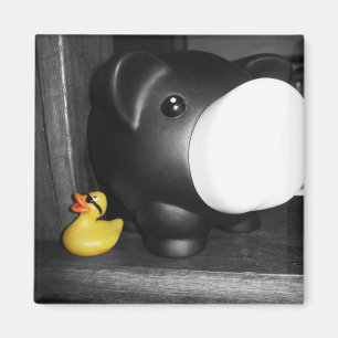 "Este pequeño" imán de goma guarro del pato