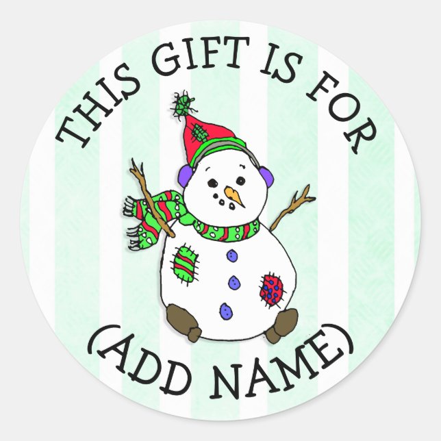 Este regalo es para (Añadir nombre) etiqueta de re (Anverso)