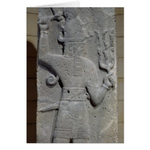 Estela de Teshub, dios de la tormenta siria