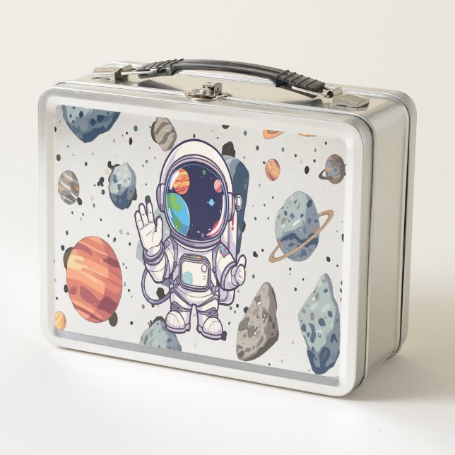 Estelar Espacio Lunchbox Temática Niños Contenedor (Anverso)