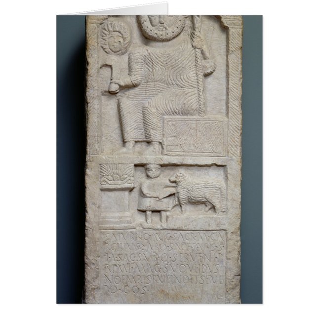 Estele dedicado a Saturno, de El-Ayaida (Frente)