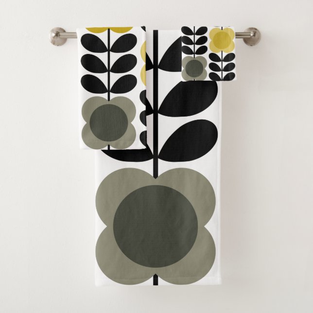 Estem de flores de hueso retro alegre, gris amaril (In situ)