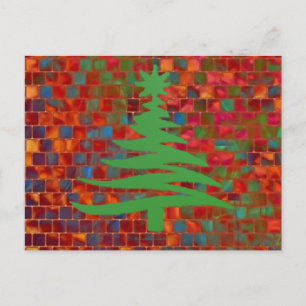 Esténcil de árbol de navidad verde