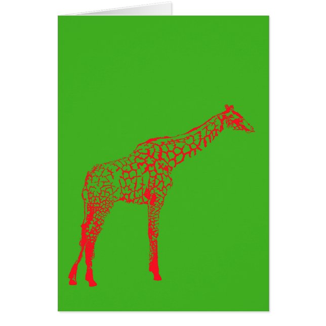 Esténcil de Giraffe Rojo (Frente)