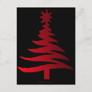 Esténcil moderno de árbol de Navidad Imprimir rojo