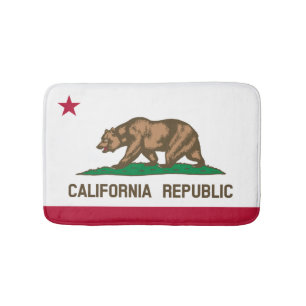 Estera de baño de bandera de California  alfombra