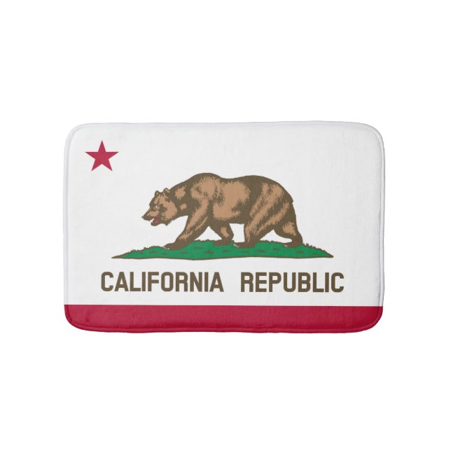 Estera de baño de bandera de California| alfombra  (Anverso)