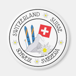 Estereotipos suizos Refrigerador blanco imán